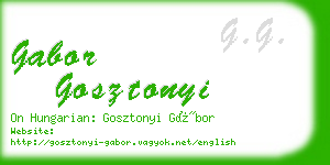 gabor gosztonyi business card